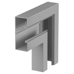 Plakanais stūris 70x170mm, PVC, akmens pelēks, 7030