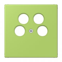 Centrālplate 4-vietīga SAT-TV-kontaktligzda (Ankaro), termoplasts, Serie LS, vert clair