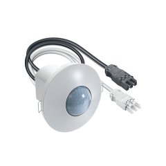 360° ceiling-mounted presence detector, recessed-mounted, approx. range Ø 8 m, remotely controlled