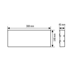 Emergency light, 3 hour, exit route sign, 24 m, LED technology, self-control, surface and recessed wall mounting