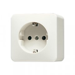 Kontaktligzda SCHUKO, 16 A 250 V ~, 39 mm, skrūvju spailes, AP 600, ziloņkaula